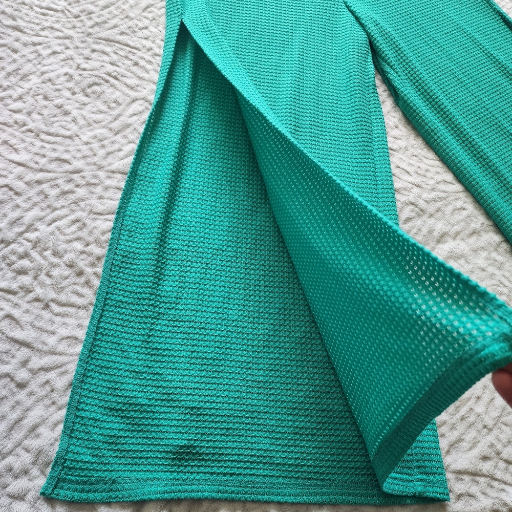 VENUS Women's Swimsuit Waffle Knit Cover-Up Pants And Top Set Sz XL Green - Picture 10 of 15
